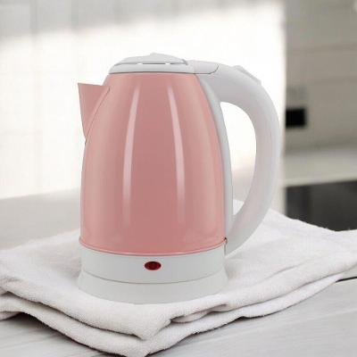 Chaleira Elétrica Rápida Fervura 1000W 1,8L Aço Inox Rosa 110V com Desligamento Automático