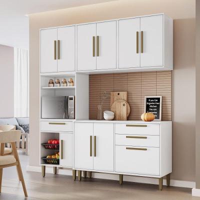 Cozinha Completa 10 Portas 2 Gavetas MDP 182CM Branco Kaiki Móveis