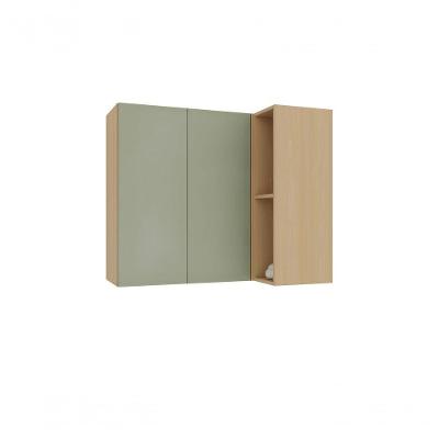 Armário Aéreo Domus 95CM 2 Portas MDF de Bater Verde Luciane Móveis