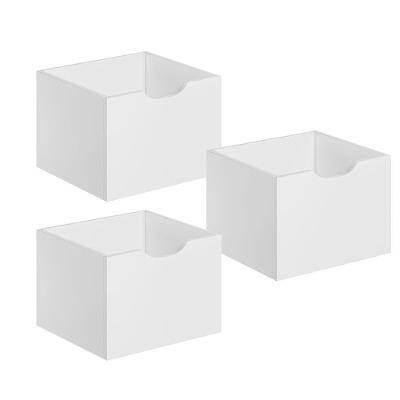 Kit 3 Gavetas para Nicho Organizador Retrô MDF MDP Branco Qmovi