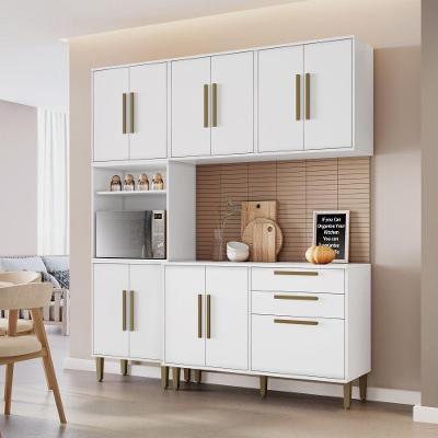 Cozinha Completa Lorena 11 Portas 2 Gavetas MDP 182CM Branco Kaiki Móveis