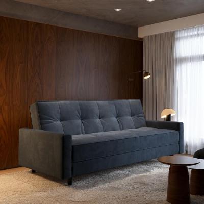 Sofá-cama NICE 4 Lugares Reclinável 203CM Grafite Suede