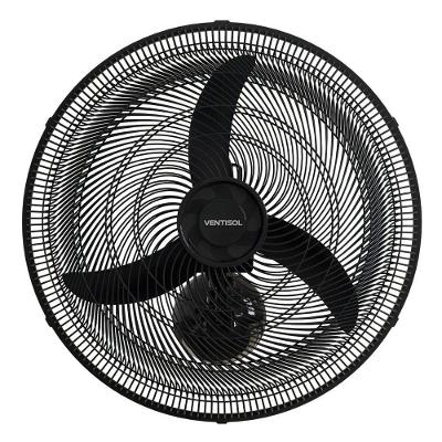 Ventilador de Parede Ventisol 130W 50cm 3 Pás Preto New 110V
