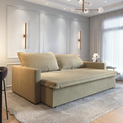 Sofá-cama COIMBRA 4 Lugares Reclinável 200CM Bege CIALAR MÓVEIS