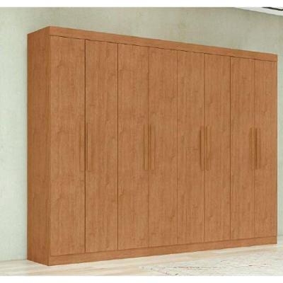 Guarda Roupa Casal Andara 8 Portas de Bater 4 Gavetas MDP Amêndoa 6000CM