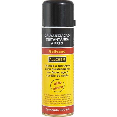 Composto para Galvanização a Frio Gallvano Proteção Anticorrosiva Cinza Allchem 300ML