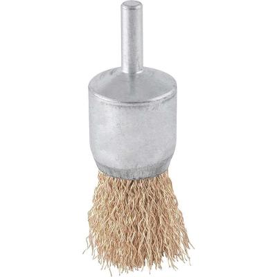 Escova Tipo Pincel para Furadeira e Retificadeira Aço Latonado Ondulado 25mm