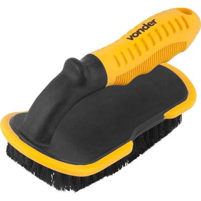 Escova para Limpeza de Tapetes e Carpetes com Cabo Cerdas Duras Nylon Plastico Vonder