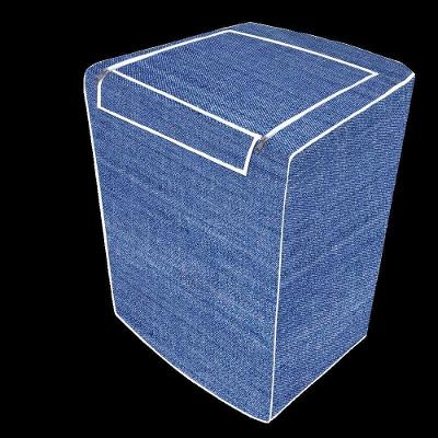 Capa para Máquina de Lavar Vida Pratika Abertura Superior com Zíper Jeans Azul P