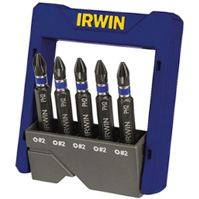 Jogo de Bits Ponteira Phillips 1865325 PH2 X 50mm Encaixe Sextavado 1-4 Impact Aço Carbono Irwin