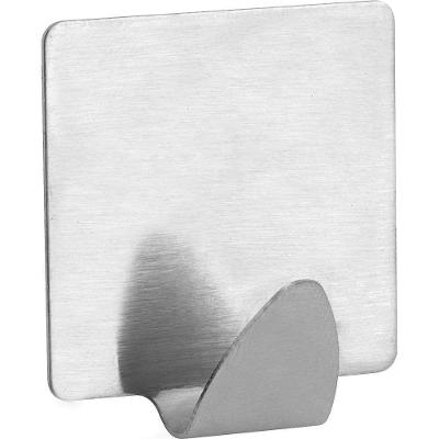 Gancho Adesivo Quadrado em Aco Inox para Pendurar Objetos 2 Pecas Vonder