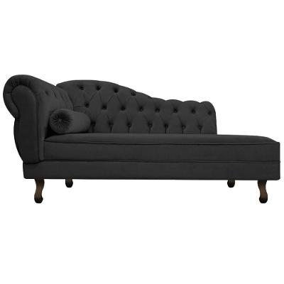 Diva Recamier Diana 130Cm Lado Direito Linho - Amarena Móveis Cor Cinza Escuro