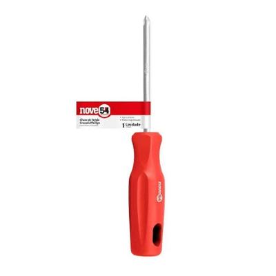 Chave Phillips 3-16 X 6 Ponta Magnetizada Cabo Ergonomico Vermelho Vonder