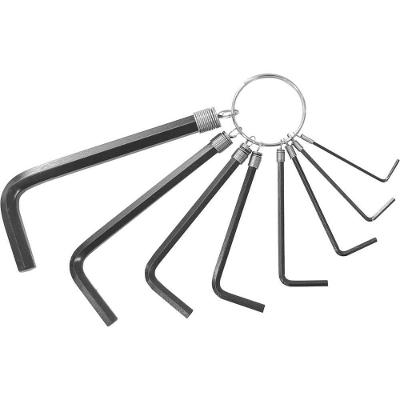 Jogo de Chaves Hexagonais Allen Curta com Argola 1,5mm a 8,0mm 8 Peças Fosfatizado Preto Vonder