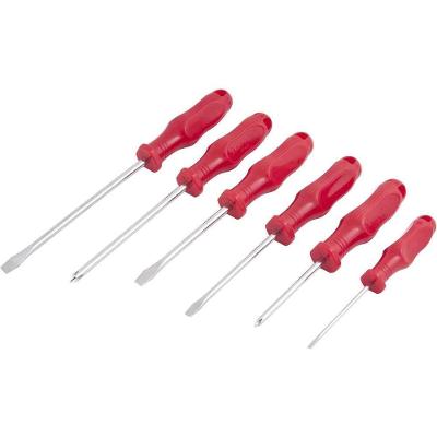 Jogo de Chaves de Fenda Phillips 132102B Aço Carbono Vermelho com 06 Peças Mayle
