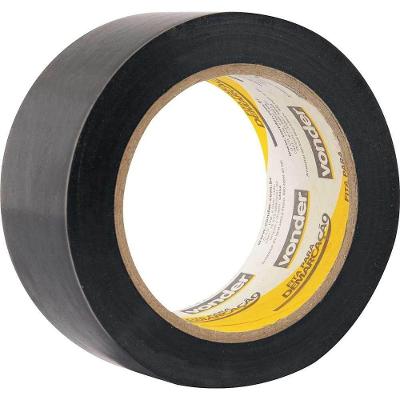 Fita Adesiva para Demarcação 1065504371 Demarca e Sinaliza Áreas de Risco Preta Vonder 48MM X 30M