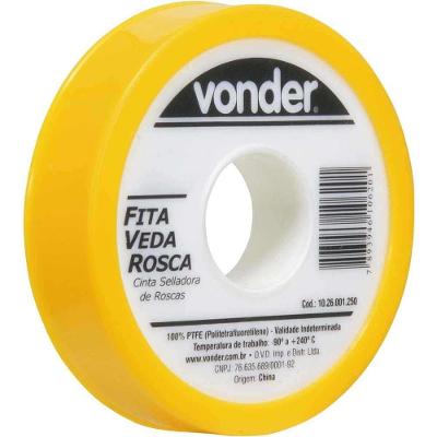 Fita Veda-rosca 18 mm X 50 m Vedacao Conexoes Roscadas Branca Vonder