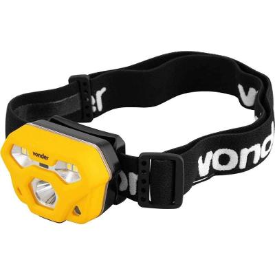 Lanterna de Cabeça Recarregável Vonder LCV 400 LED SMD Sensor de Movimento Amarelo e Preto