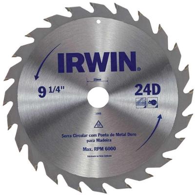 Lâmina de Serra Circular IW14111 Metal Duro Reafiável Cortes Rápidos Precisos 235MM X 25MM 24 Dentes