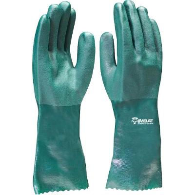 Luva de PVC para Proteção das Mãos LV-PVC36-9 Palma Áspera Verde Imbat