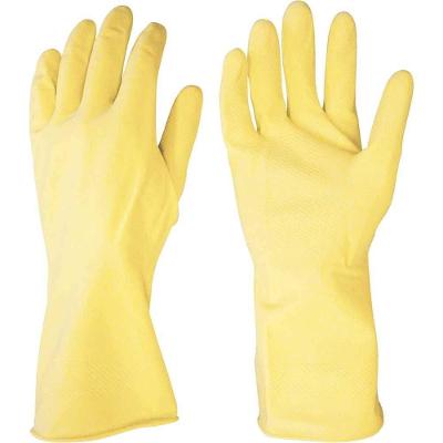 Luva de Látex para Proteção das Mãos 7085210001 Pequena com Forro Antiderrapante Amarela