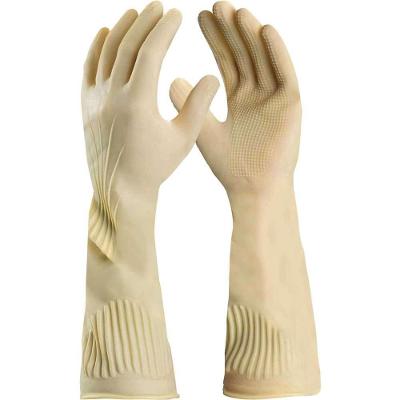 Luva de Látex de Segurança DA-2020 Proteção Química Alta Aderência Natural Danny EPI 35CM
