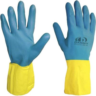 Luva de Látex Neolatex DA-224D Proteção Química Alta Resistência Azul Danny EPI g