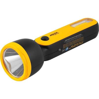 Lanterna Recarregável LRV 100L LED Frontal Alto Brilho LED COB Lateral Preta Amarela Vonder