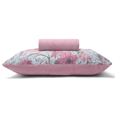 Jogo de Lençol Solteiro Malha 100% Algodão Basic Dinas Floral Rose 2 Peças Buettner