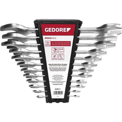 Jogo de Chaves Fixas R05125012 6mm a 32mm Aço Cromo Vanádio 12 Peças Gedore