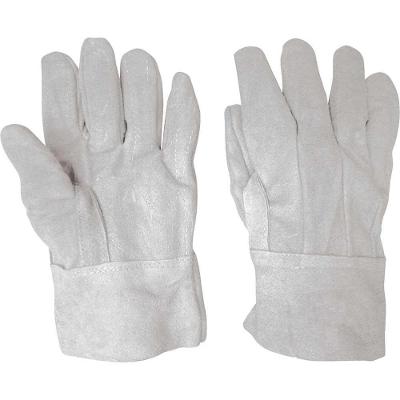 Luva de Proteção QK-01 Raspa de Couro Punho 7CM Reforço na Palma para Agentes Abrasivos Vonder