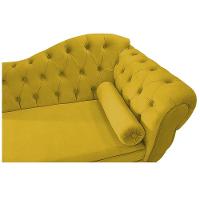 Diva Recamier Diana 130Cm Lado Esquerdo Suede - Amarena Móveis Cor Amarelo - 3
