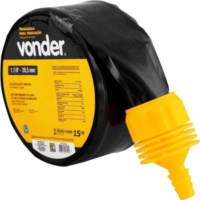 Mangueira para Irrigação Kit Jardim Microaspersão Economia 50% Preto Vonder