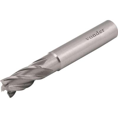 Fresa de Topo DIN 844A Aço Rápido 4 Cortes 13,0mm Vonder para Desbaste e Acabamento