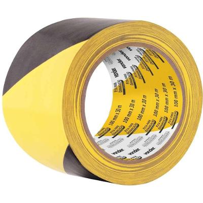 Fita Adesiva para Demarcação 1065100230 Sinalizar Áreas de Risco 100MM X 30M Zebrada Vonder
