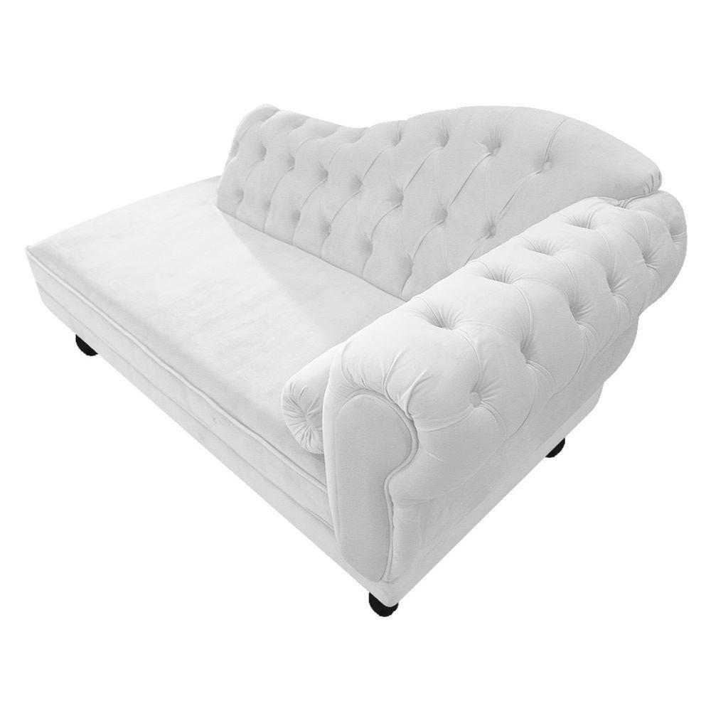 Diva Recamier Diana 130Cm Lado Esquerdo Corano - Doce Sonho Móveis Cor Branco - 10