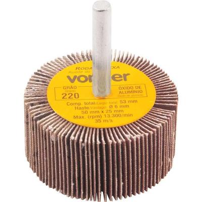 Roda de Lixa 50mm X 25mm com Haste Grao 220 Lixamentos e Acabamentos Superficies Planas Vonder