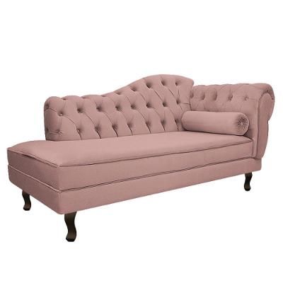Diva Recamier Diana 130Cm Lado Esquerdo Linho - Amarena Móveis Cor Rosê