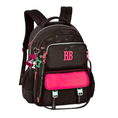 Mochila de Costas 2 em 1 Rebecca Bonbon Urban Mix 17,5 RB26227 Material Soft Preto