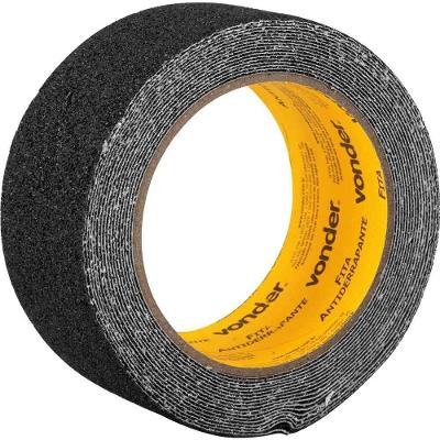 Fita Antiderrapante 50mm X 5m Preta para Pisos Degraus Rampas Escadas e Skates Vonder