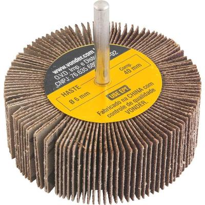 Roda de Lixa 80mm X 30mm com Haste Grão 80 para Lixamentos Vonder