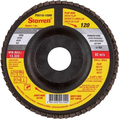 Flap-disc Disco de Desbaste Acabamento Reto Tipo a Grao 120 FDS115-120NF Starrett