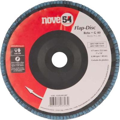 Disco Flap de Desbaste e Acabamento Flap-disc Grão 40 7 180mm Menor Vibração Vonder