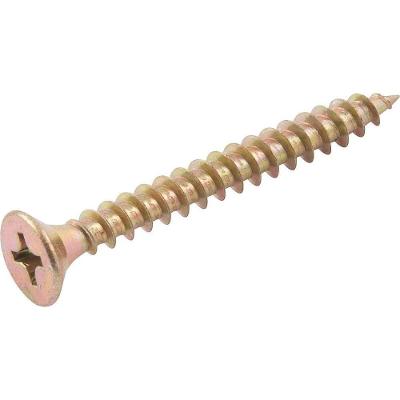 Parafuso para Madeira Chipboard Cabeça Chata Fenda Cruzada Phillips Bicromatizado 6,0mm X 55,0mm