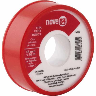Fita Veda Rosca 1028018050 para Vedacao de Conexoes Roscadas Branca PTFE 50M 18MM