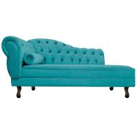 Diva Recamier Diana 130Cm Lado Direito Suede - Amarena Móveis Cor Azul Turquesa - 6