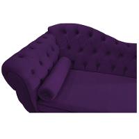 Diva Recamier Diana 130Cm Lado Direito Suede - Amarena Móveis Cor Roxo - 3