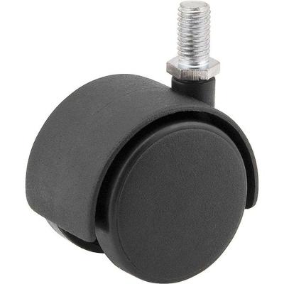 Rodízio Giratório Duplo Leve 2.3-8 com Rosca Nylon Preto Vonder