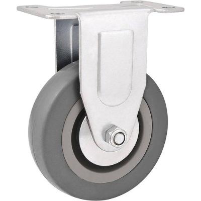 Rodízio Fixo Industrial Leve 3 para Móveis e Equipamentos Borracha e PVC Cinza Vonder
