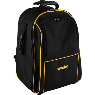 Mochila para Ferramentas com Rodas MOV 0500 Lona Reforçada Preta com Amarelo Vonder